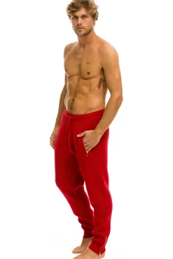 Sweatpants | Aviator Nation MEN'S VINTAGE CABIN CASHMERE SWEATER PANT - CHERRY
