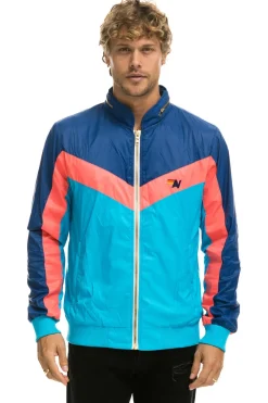 Wind Breakers | Aviator Nation MEN'S WINDBREAKER JACKET- NEON BLUE