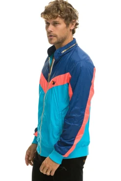 Wind Breakers | Aviator Nation MEN'S WINDBREAKER JACKET- NEON BLUE