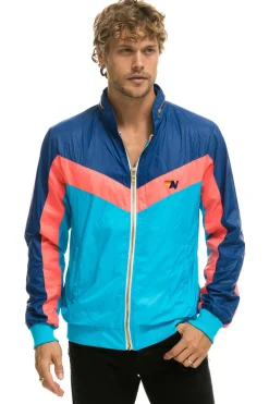 Wind Breakers | Aviator Nation MEN'S WINDBREAKER JACKET- NEON BLUE