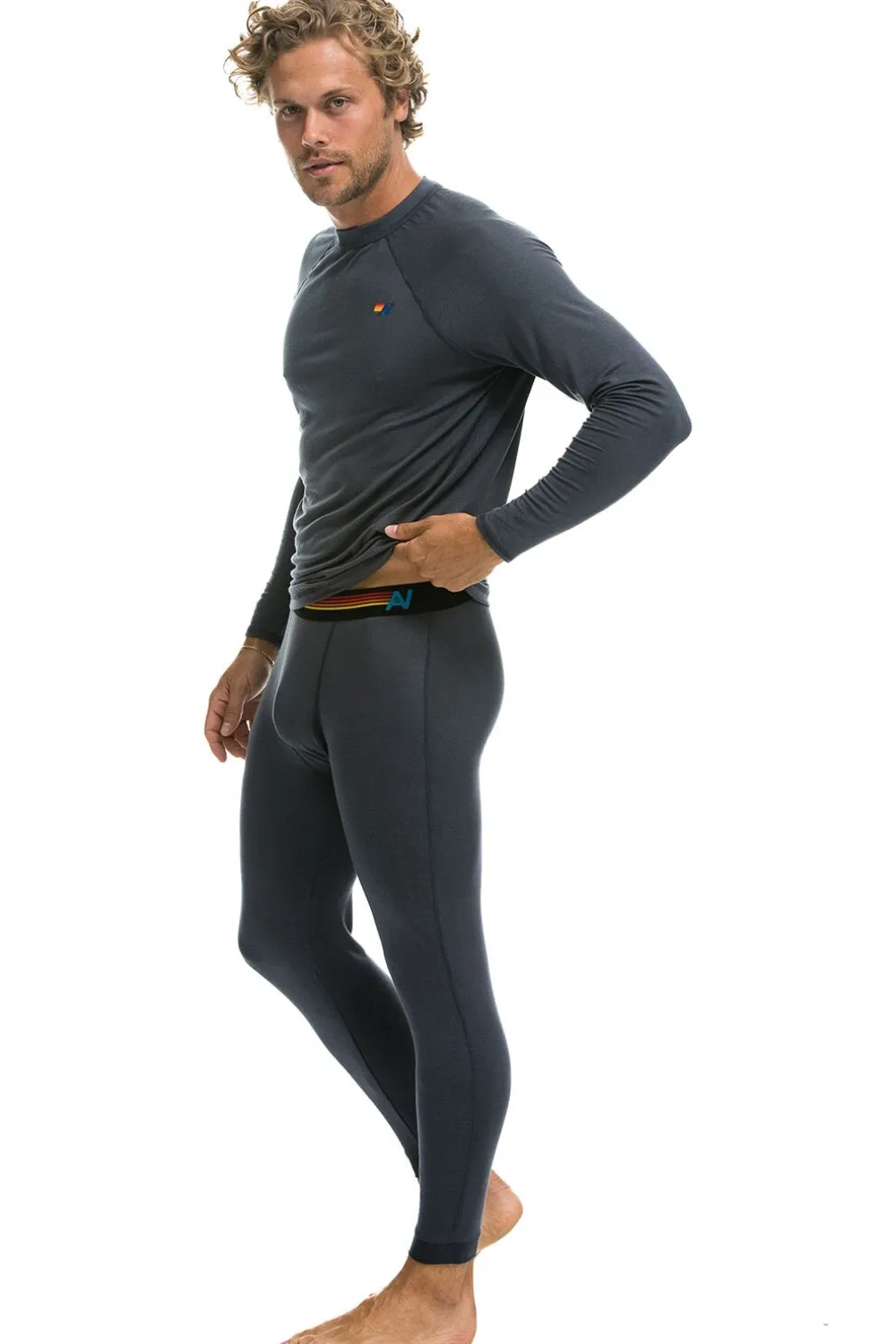 Base Layers | Aviator Nation MICRO MODAL BASE LAYER BOTTOM - TITANIUM