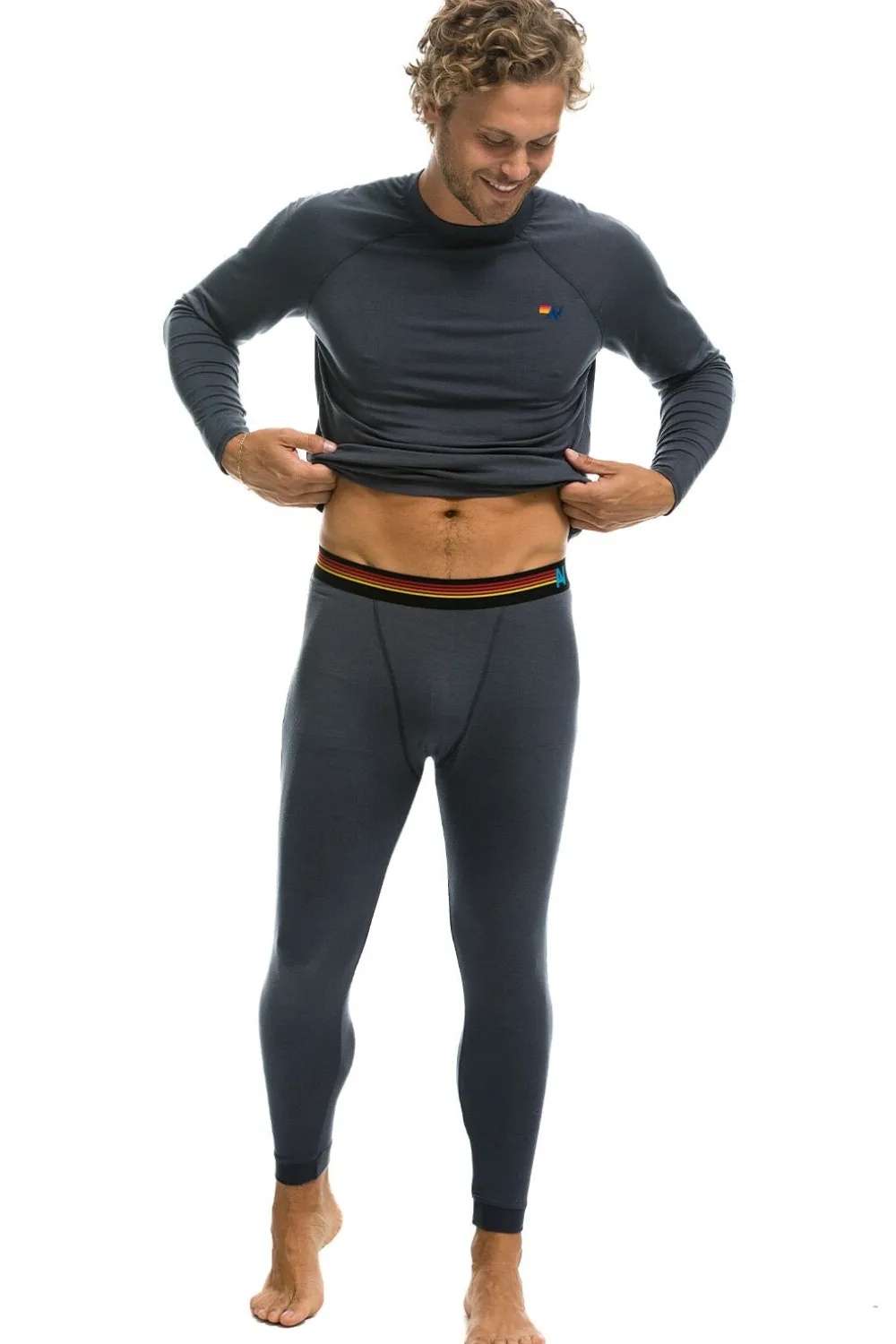 Base Layers | Aviator Nation MICRO MODAL BASE LAYER BOTTOM - TITANIUM