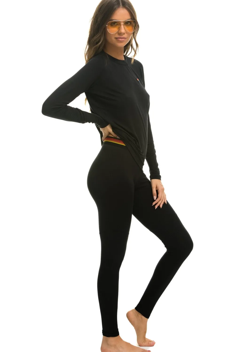 Base Layers | Aviator Nation MICRO MODAL BASE LAYER BOTTOM - BLACK