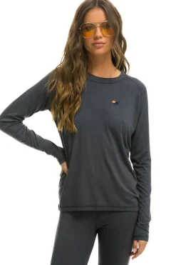 Base Layers | Aviator Nation MICRO MODAL BASE LAYER TOP - TITANIUM