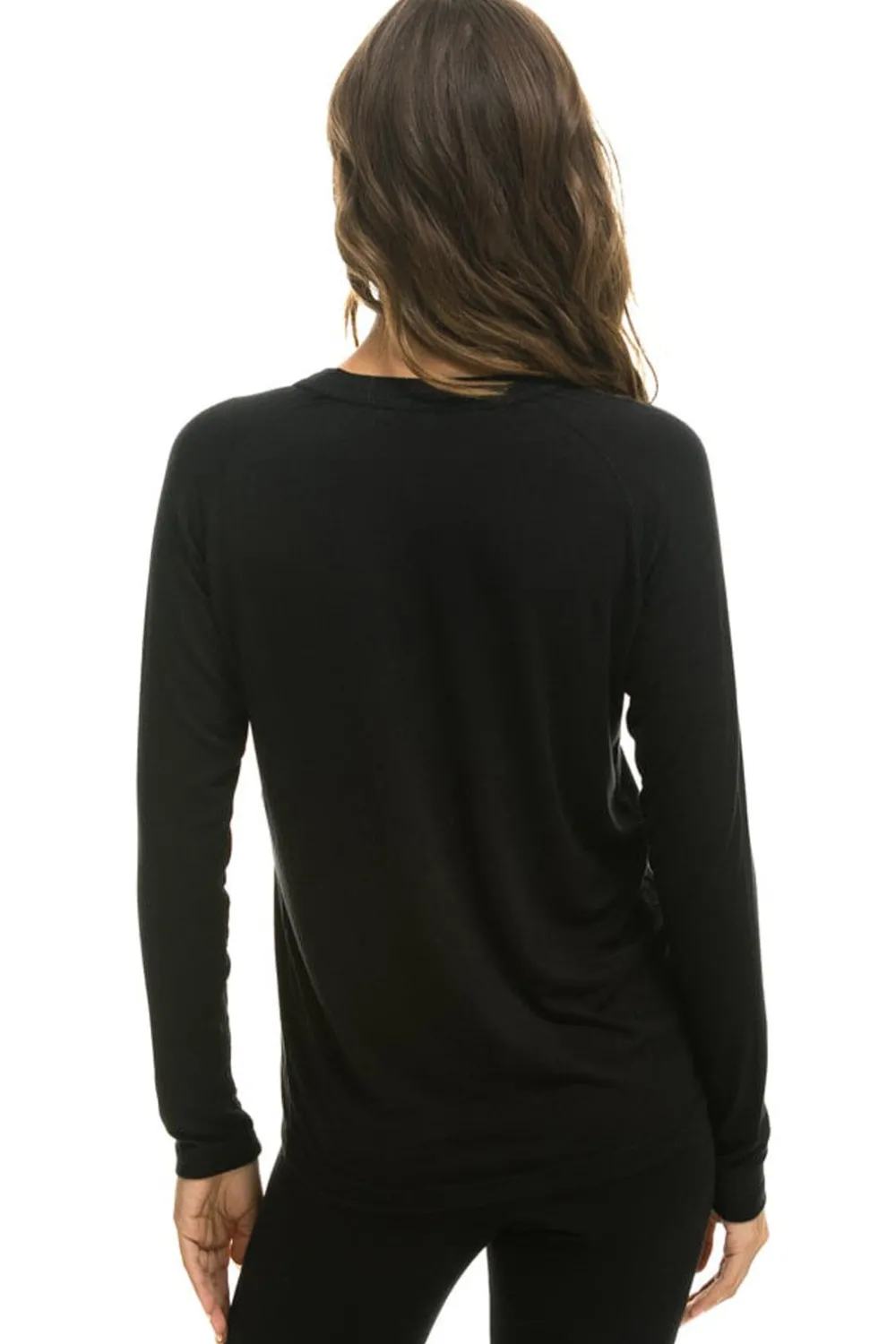 Base Layers | Aviator Nation MICRO MODAL BASE LAYER TOP - BLACK