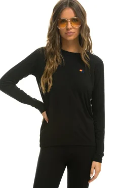 Base Layers | Aviator Nation MICRO MODAL BASE LAYER TOP - BLACK