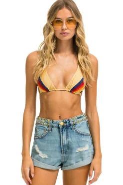 Shorts | Denim | Aviator Nation MID RISE STUDDED ROCKER BOLT WOMENS JEAN SHORT - VINTAGE