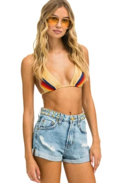 Shorts | Denim | Aviator Nation MID RISE STUDDED ROCKER BOLT WOMENS JEAN SHORT - SUPER LIGHT SUPERLIGHT