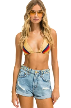 Shorts | Denim | Aviator Nation MID RISE STUDDED ROCKER BOLT WOMENS JEAN SHORT - SUPER LIGHT SUPERLIGHT