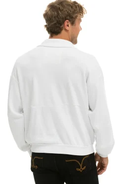 Sweatshirts | Sweatshirts | Aviator Nation MOUNTAIN EMBROIDERY HALF ZIP SWEATSHIRT - WHITE