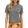 Boyfriend Tees | Tees | Aviator Nation MOUNTAIN STITCH BOYFRIEND TEE - HEATHER GREY // GREY HEATHERGREY//GREY