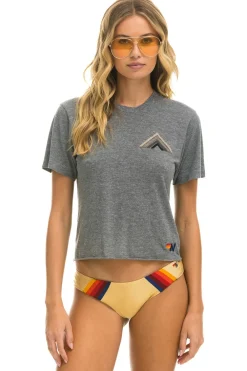 Boyfriend Tees | Tees | Aviator Nation MOUNTAIN STITCH BOYFRIEND TEE - HEATHER GREY // GREY HEATHERGREY//GREY