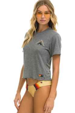 Boyfriend Tees | Tees | Aviator Nation MOUNTAIN STITCH BOYFRIEND TEE - HEATHER GREY // GREY HEATHERGREY//GREY