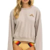 Sweatshirts | Sweatshirts | Aviator Nation MOUNTAIN STITCH RELAXED CREW SWEATSHIRT - SAND // TAN SAND//TAN