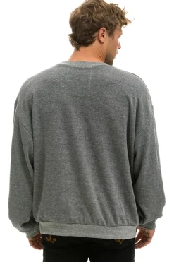 Sweatshirts | Sweatshirts | Aviator Nation MOUNTAIN STITCH RELAXED CREW SWEATSHIRT - HEATHER // GREY HEATHER//GREY