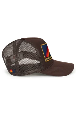 Trucker Hats | Trucker Hats | Aviator Nation MOUNTAIN STRIPE VINTAGE TRUCKER HAT