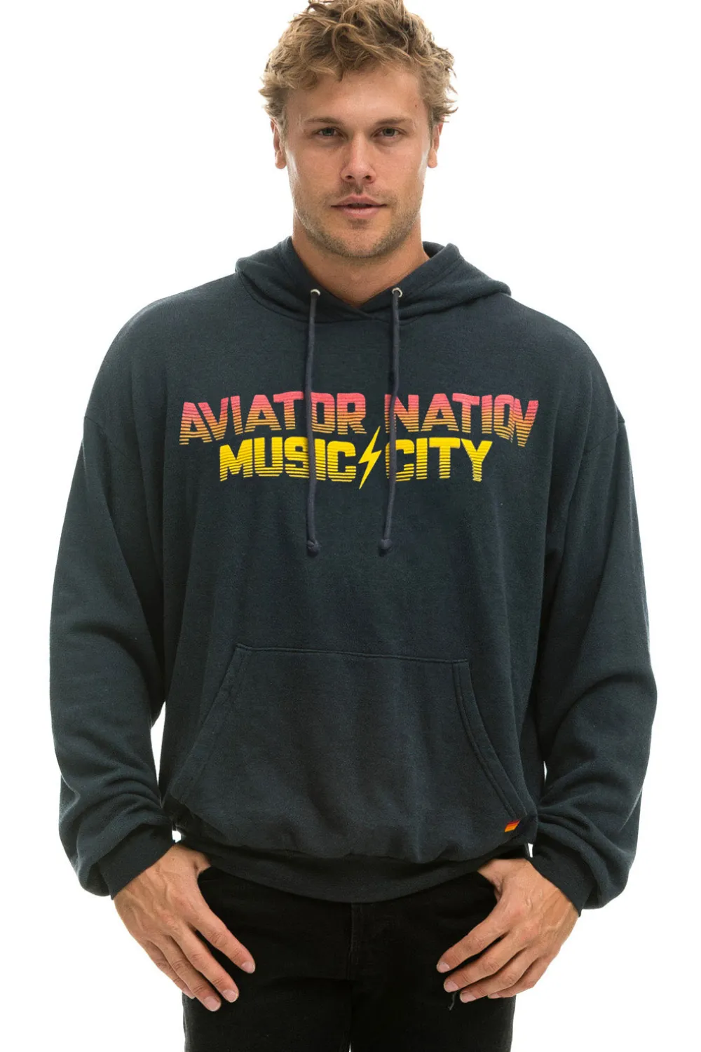Hoodies | Hoodies | Aviator Nation NASHVILLE MUSIC CITY PULLOVER HOODIE RELAXED - CHARCOAL