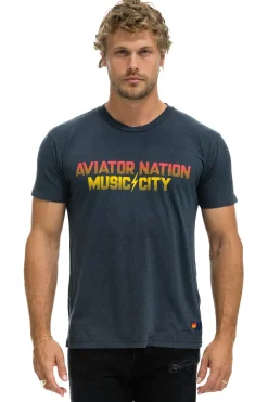 Tees | Tees | Aviator Nation NASHVILLE MUSIC CITY TEE - CHARCOAL