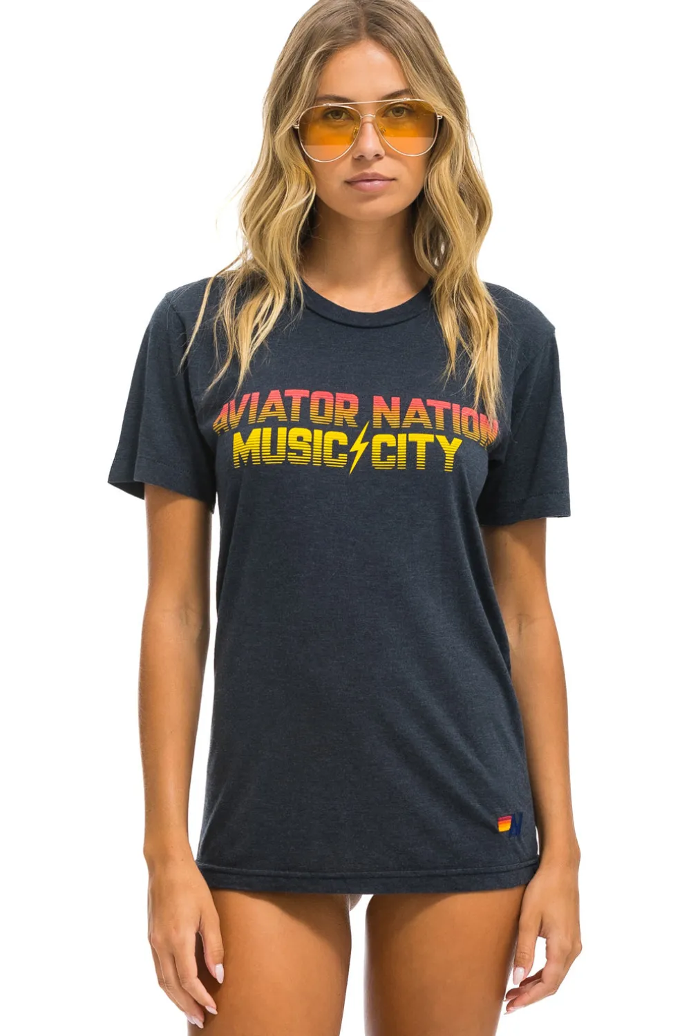 Tees | Tees | Aviator Nation NASHVILLE MUSIC CITY TEE - CHARCOAL