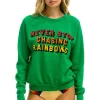 Sweatshirts | Sweatshirts | Aviator Nation NEVER STOP CHASING RAINBOWS CREW SWEATSHIRT - KELLY GREEN KELLYGREEN