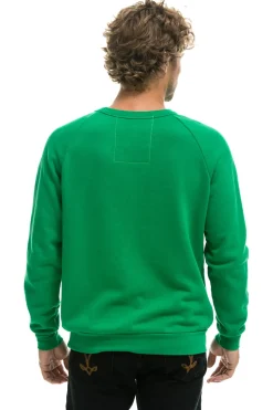 Sweatshirts | Sweatshirts | Aviator Nation NEVER STOP CHASING RAINBOWS CREW SWEATSHIRT - KELLY GREEN KELLYGREEN