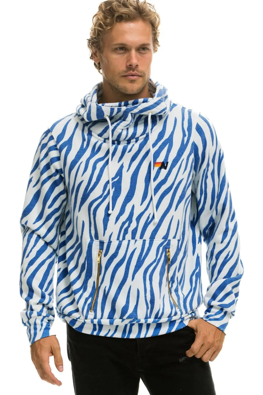 Hoodies | Hoodies | Aviator Nation NINJA PULLOVER HOODIE - BLUE TIGER BLUETIGER