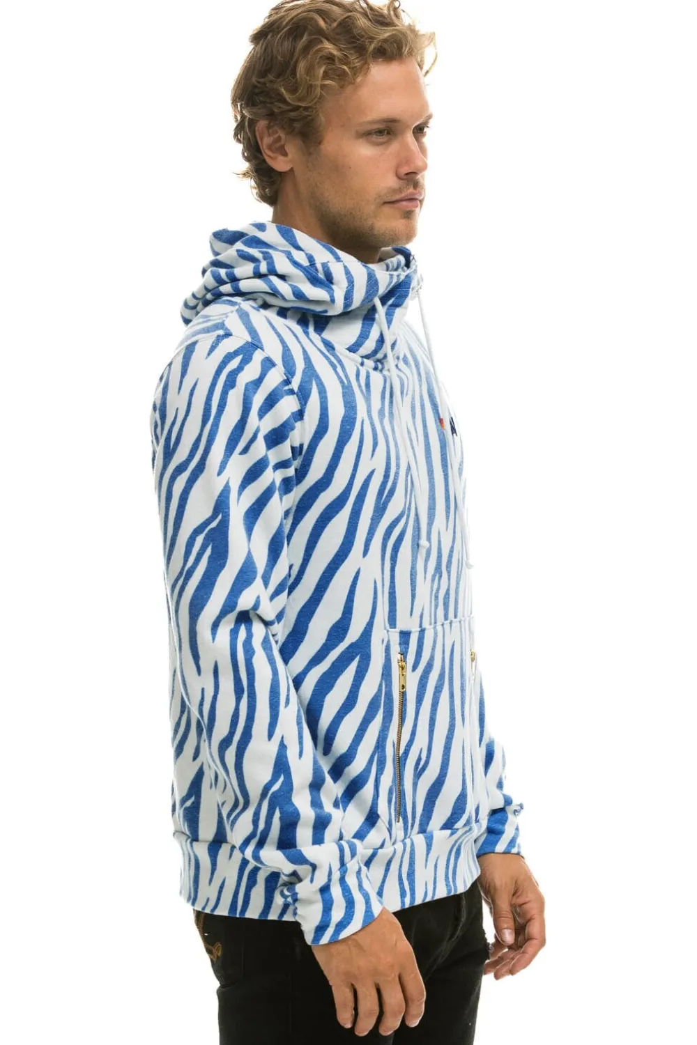 Hoodies | Hoodies | Aviator Nation NINJA PULLOVER HOODIE - BLUE TIGER BLUETIGER