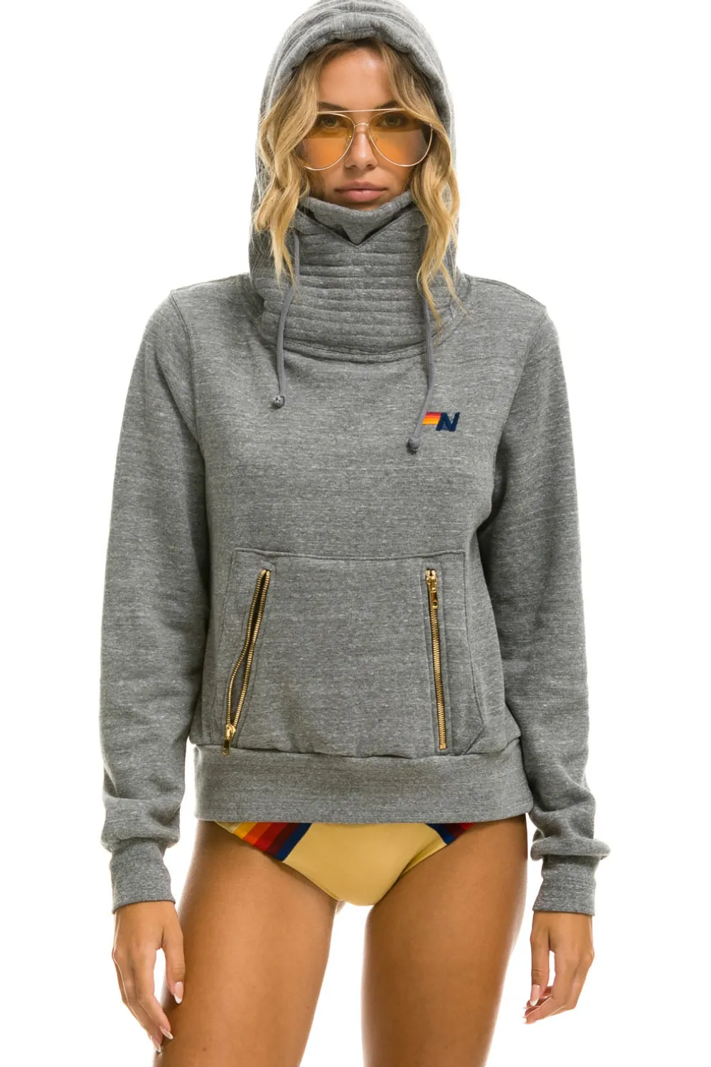 Hoodies | Hoodies | Aviator Nation NINJA PULLOVER HOODIE - HEATHER GREY HEATHERGREY