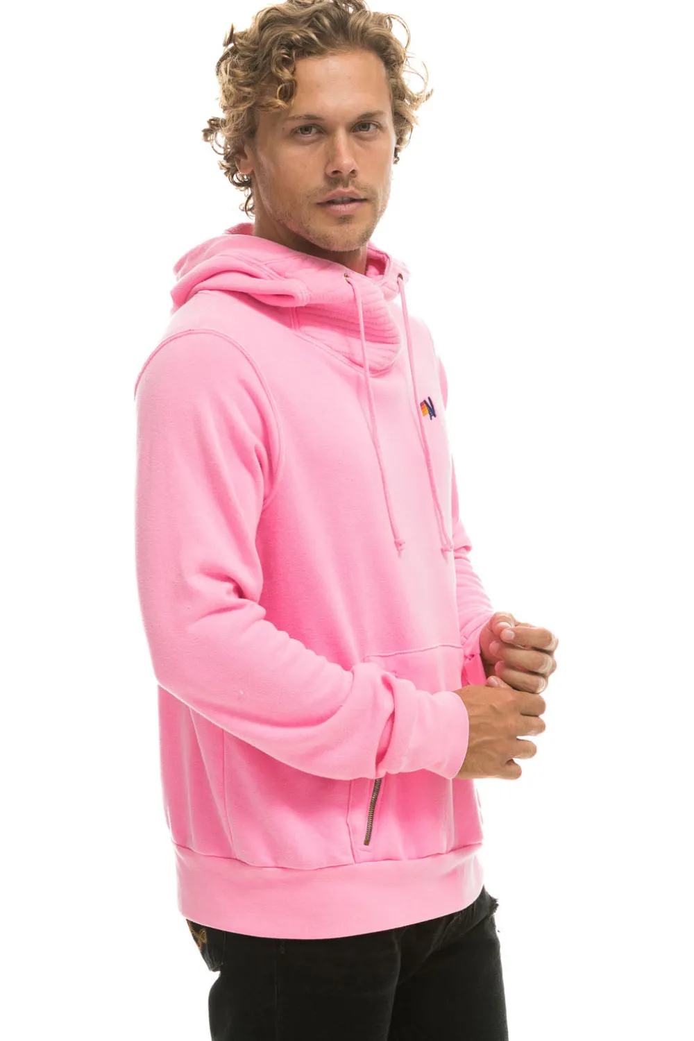 Hoodies | Hoodies | Aviator Nation NINJA PULLOVER HOODIE - NEON PINK NEONPINK