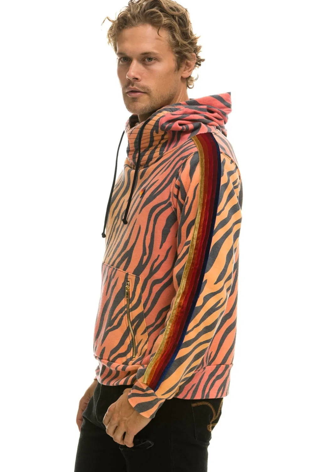 Hoodies | Hoodies | Aviator Nation NINJA PULLOVER HOODIE - TIGER