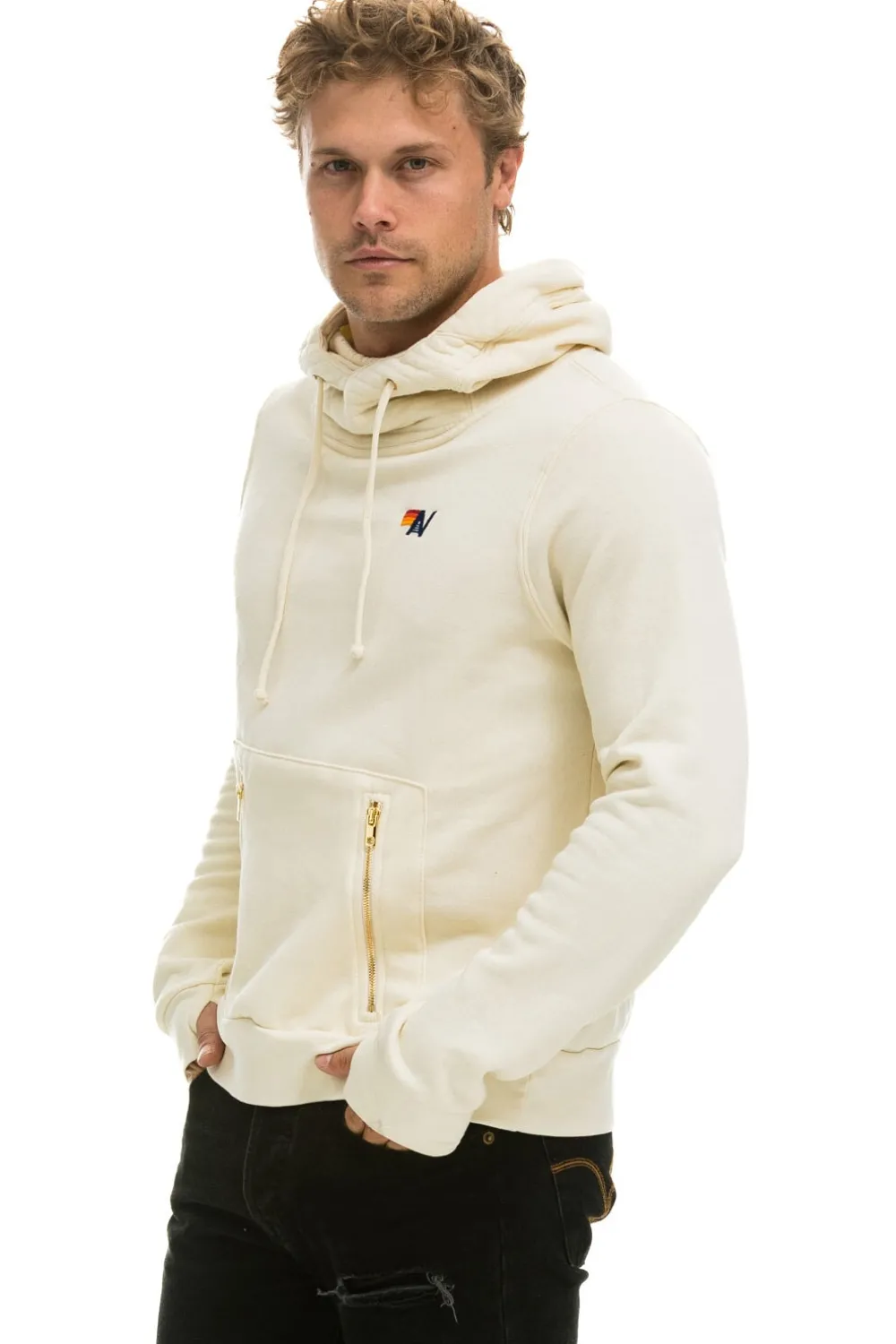Hoodies | Hoodies | Aviator Nation NINJA PULLOVER HOODIE - VINTAGE WHITE VINTAGEWHITE