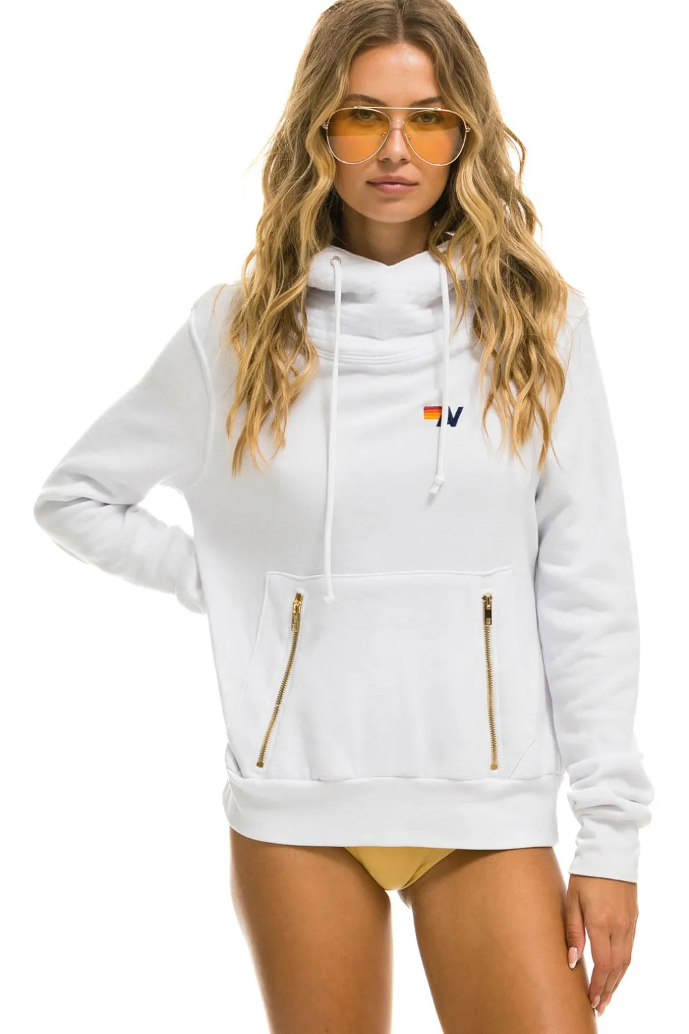 Hoodies | Hoodies | Aviator Nation NINJA PULLOVER HOODIE - WHITE
