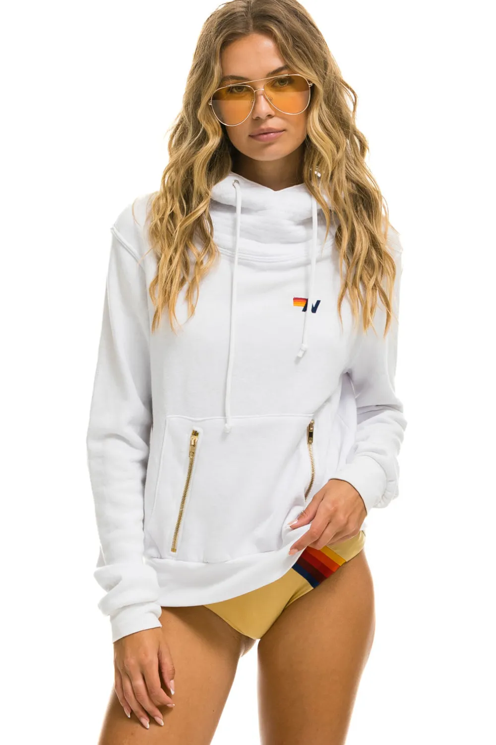 Hoodies | Hoodies | Aviator Nation NINJA PULLOVER HOODIE - WHITE