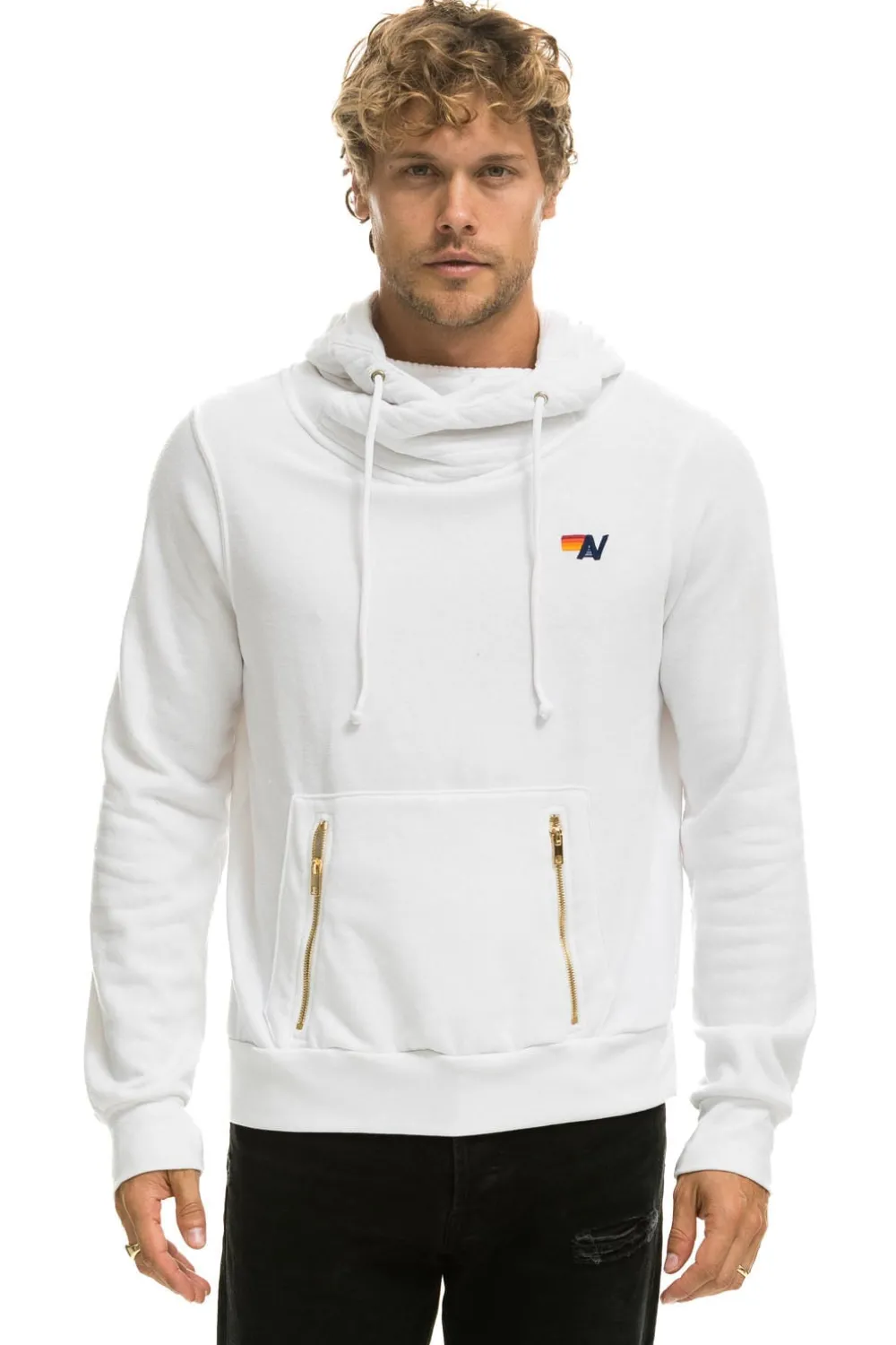 Hoodies | Hoodies | Aviator Nation NINJA PULLOVER HOODIE - WHITE