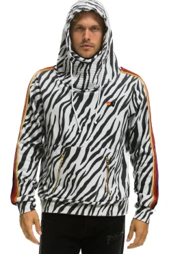 Hoodies | Hoodies | Aviator Nation NINJA PULLOVER HOODIE - ZEBRA