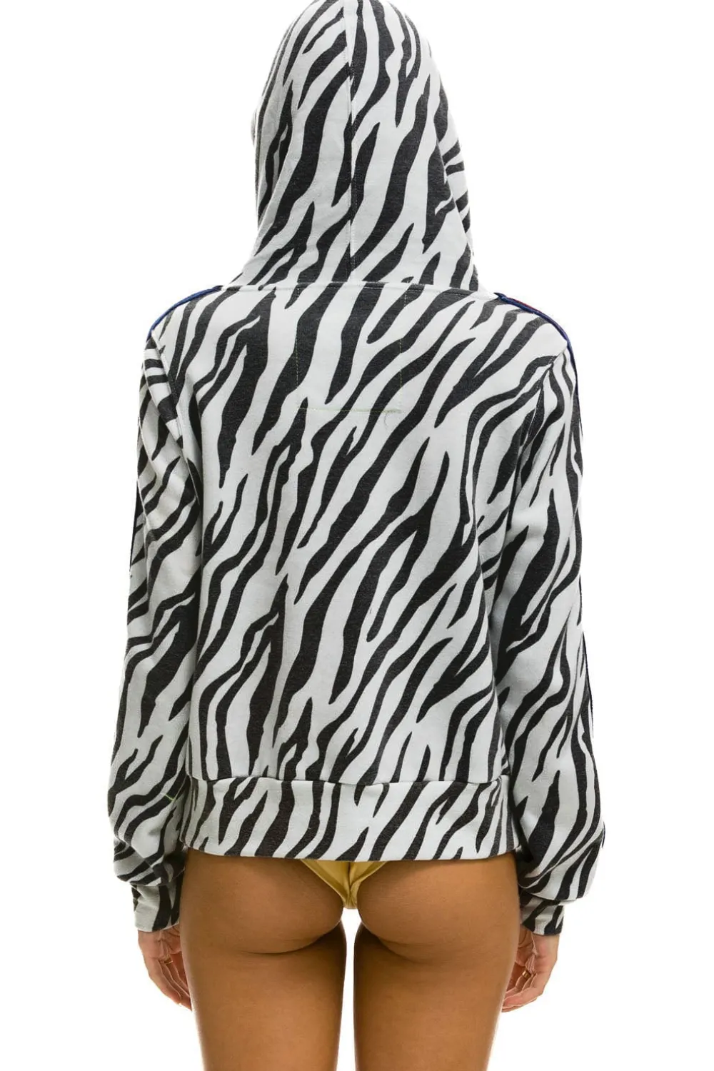 Hoodies | Hoodies | Aviator Nation NINJA PULLOVER HOODIE - ZEBRA