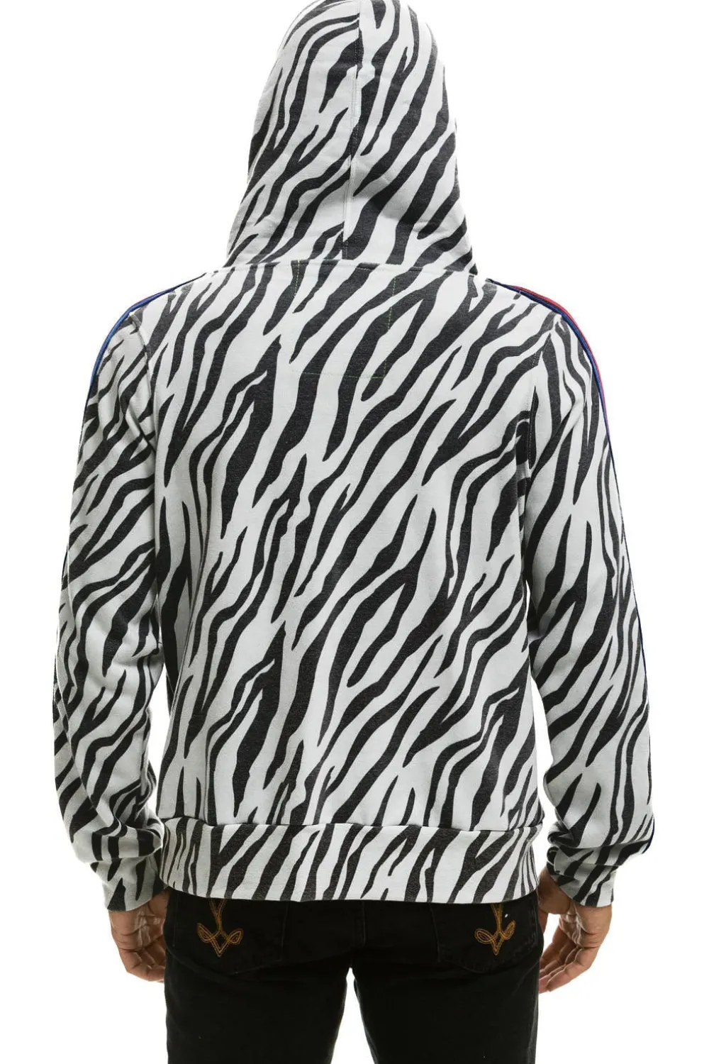 Hoodies | Hoodies | Aviator Nation NINJA PULLOVER HOODIE - ZEBRA