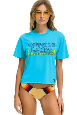 Collab Merchandise | Collab Merchandise | Aviator Nation OUTSIDE LANDS 2024 BOYFRIEND TEE - NEON BLUE NEONBLUE
