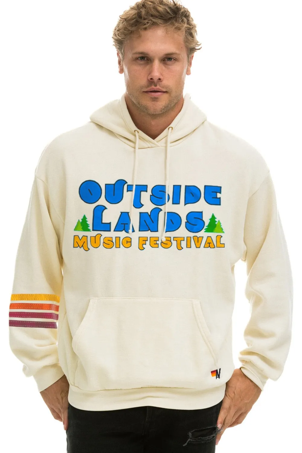 Hoodies | Collab Merchandise | Aviator Nation OUTSIDE LANDS 2024 RELAXED PULLOVER HOODIE - VINTAGE WHITE VINTAGEWHITE