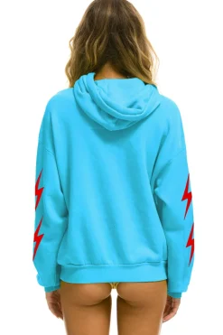 Hoodies | Collab Merchandise | Aviator Nation OUTSIDE LANDS 2024 RELAXED PULLOVER HOODIE - NEON BLUE NEONBLUE
