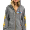Hoodies | Collab Merchandise | Aviator Nation OUTSIDE LANDS 2024 RELAXED ZIP HOODIE - HEATHER GREY HEATHERGREY
