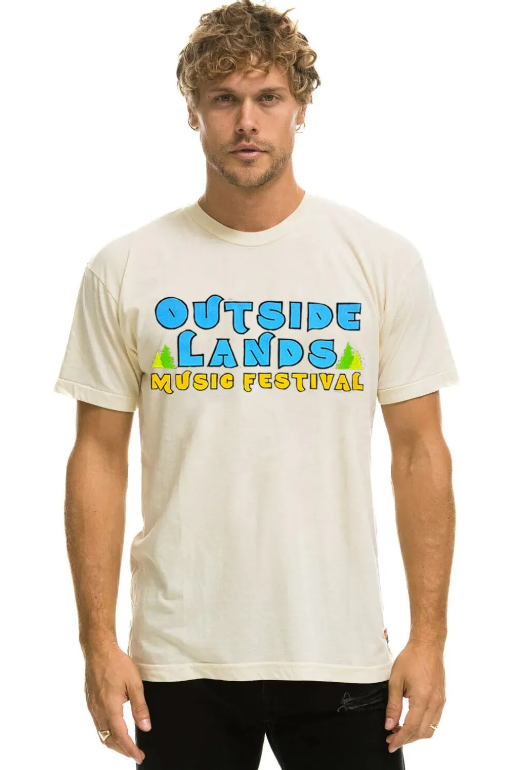 Tees | Collab Merchandise | Aviator Nation OUTSIDE LANDS 2024 UNISEX CREW TEE - VINTAGE WHITE VINTAGEWHITE