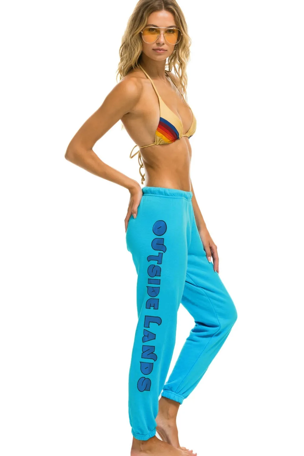 Collab Merchandise | Collab Merchandise | Aviator Nation OUTSIDE LANDS 2024 UNISEX SWEATPANTS - NEON BLUE NEONBLUE
