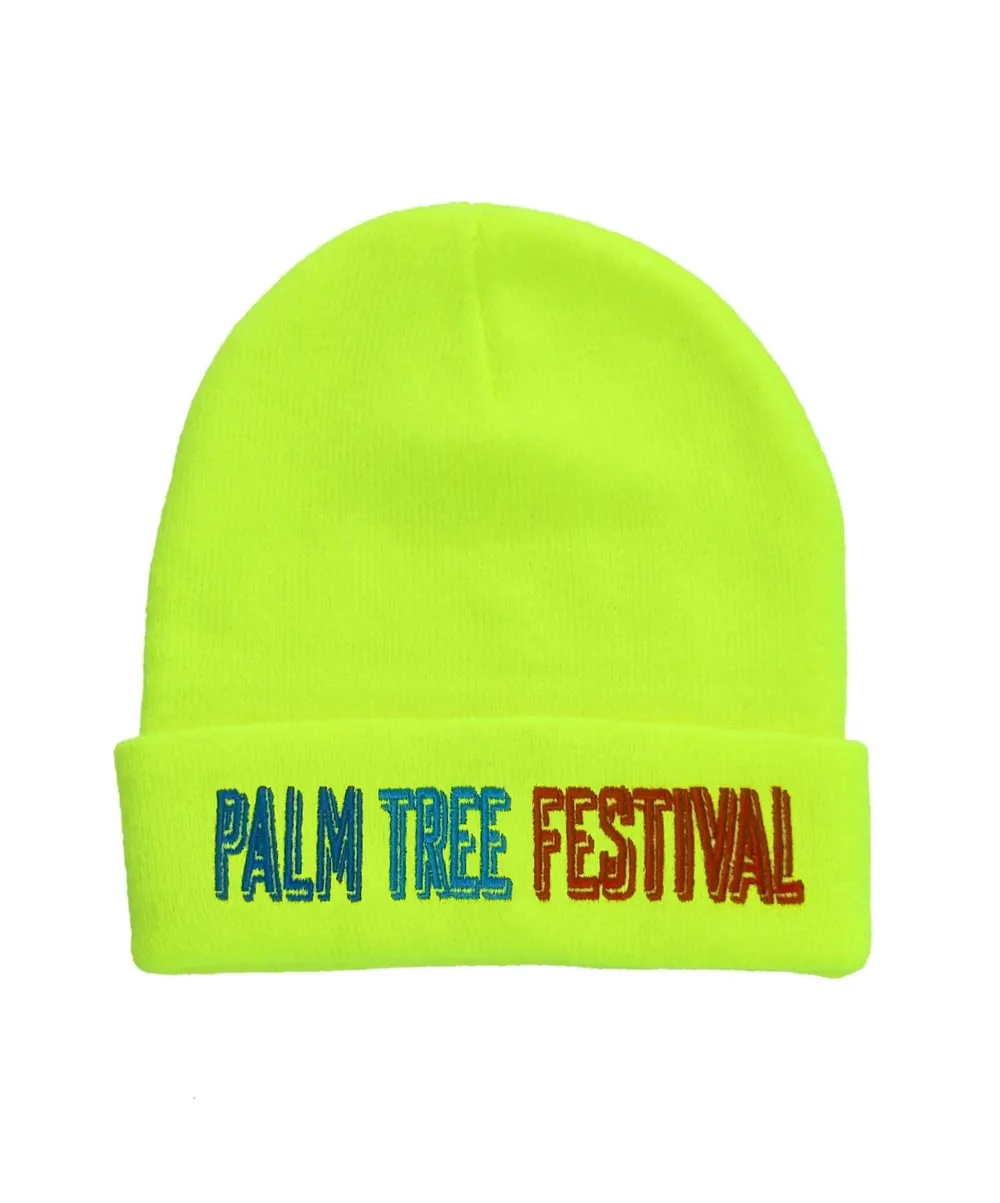 Beanies | Beanie | Aviator Nation PALM TREE FESTIVAL ASPEN 2023 BEANIE - NEON YELLOW NEONYELLOW