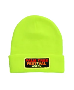Beanies | Beanie | Aviator Nation PALM TREE FESTIVAL ASPEN 2024 BEANIE - NEON YELLOW NEONYELLOW