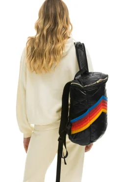 Backpacks | Backpacks | Aviator Nation PEAK PUFFER BACKPACK - BLACK GLOSSY BLACKGLOSSY