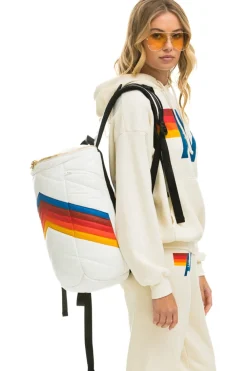 Backpacks | Backpacks | Aviator Nation PEAK PUFFER BACKPACK - WHITE GLOSSY WHITEGLOSSY