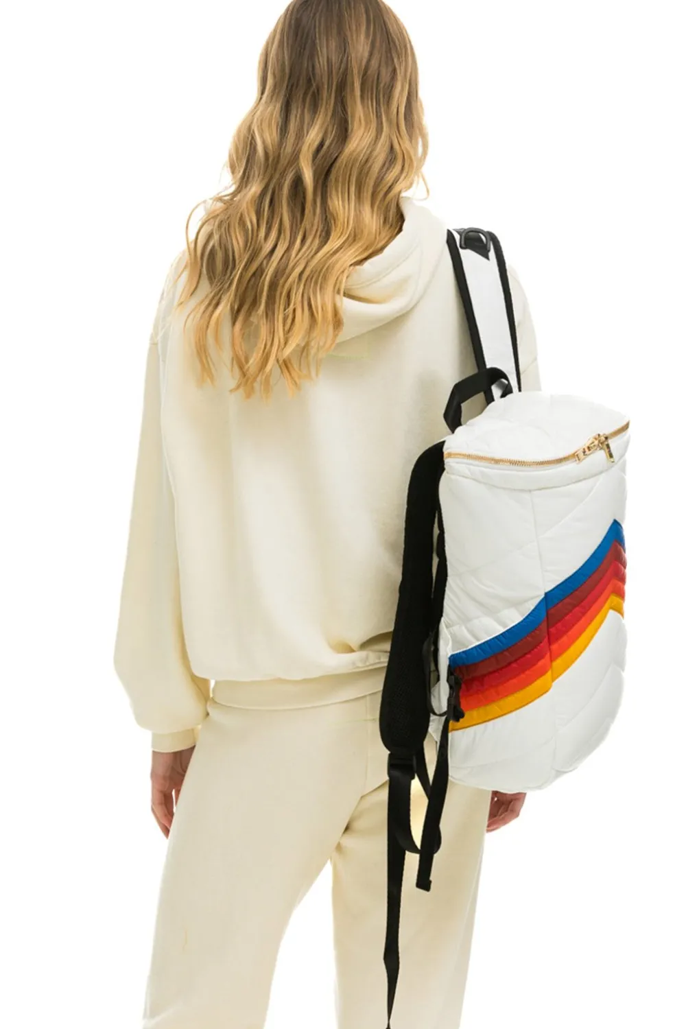 Backpacks | Backpacks | Aviator Nation PEAK PUFFER BACKPACK - WHITE GLOSSY WHITEGLOSSY