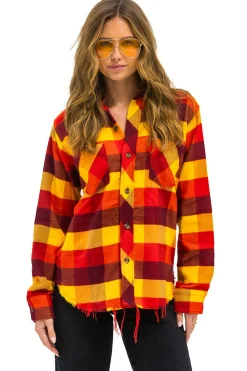 Tees | Aviator Nation PLAID FLANNEL LIGHT WEIGHT UNISEX WESTERN SHIRT - SURFY PLAID SURFYPLAID