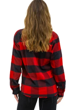 Tees | Aviator Nation PLAID FLANNEL LIGHT WEIGHT UNISEX WESTERN SHIRT - BUFFALO PLAID BUFFALOPLAID